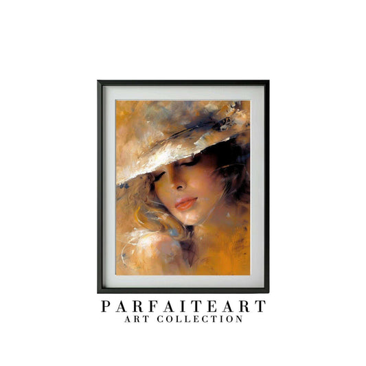 Oil Painting Lady Portrait,Wall Art Prints,Digital Download Files P20