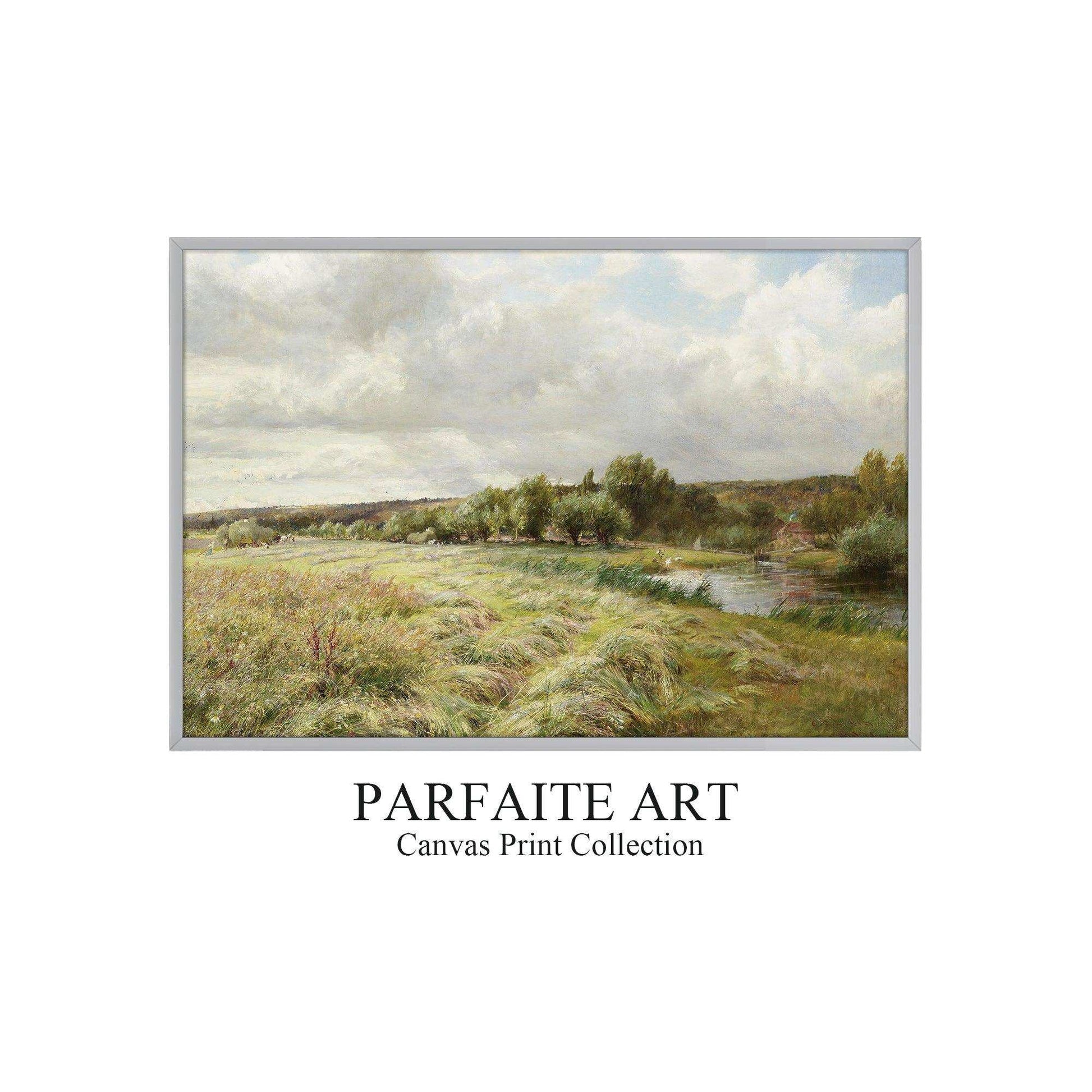 Vintage-Inspired Framed Giclée Landscape Prints #48 Gray