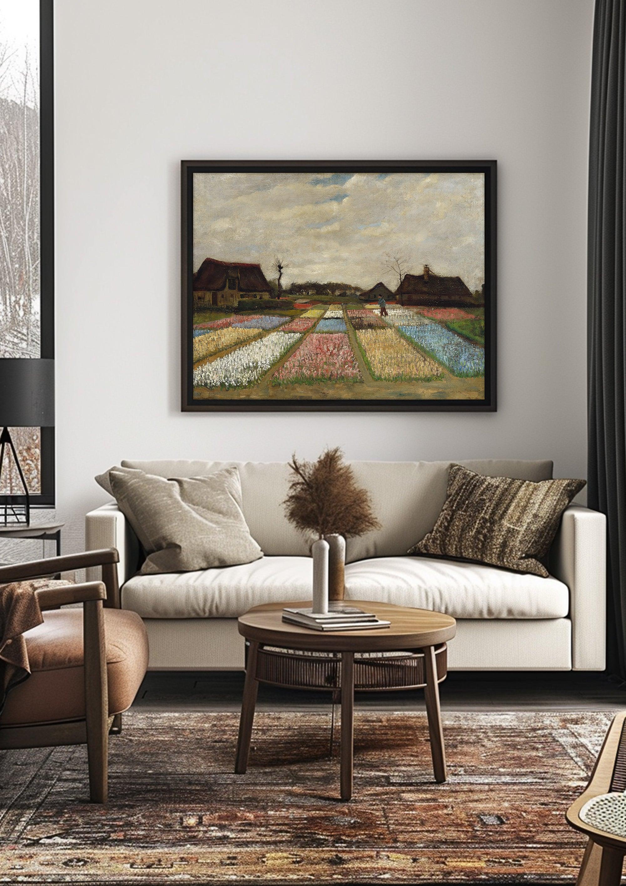 Van Gogh Inspired Giclée Vintage Wall Art ， Impressionist Farmhouse Fields & Art Deco Canvas Prints #66