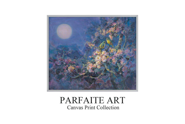 Wall Art, Landscapes Flora Birds,Giclée Printing,Framed Canvas Prints #121 gray Frame