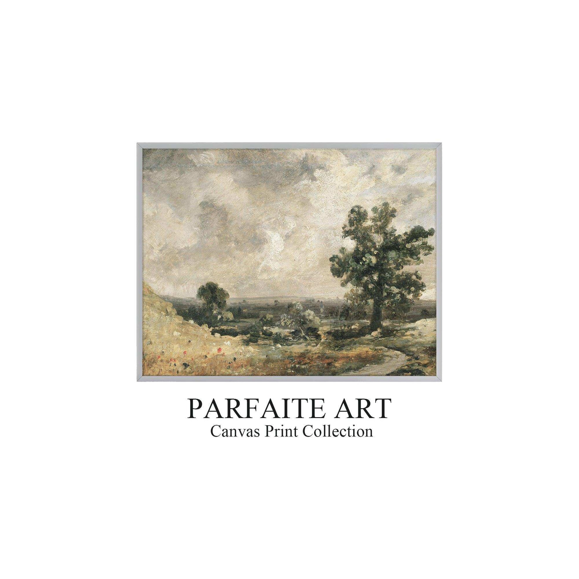 Vintage Giclée Landscape Art Prints ，Iconic Impressionist & Art Deco Inspired Wall Decor #65 Gray