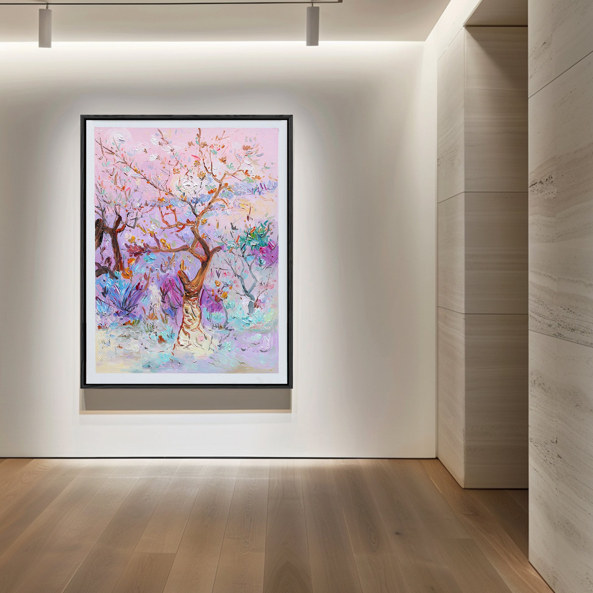 Blossoming Tree in Pastel Paradise