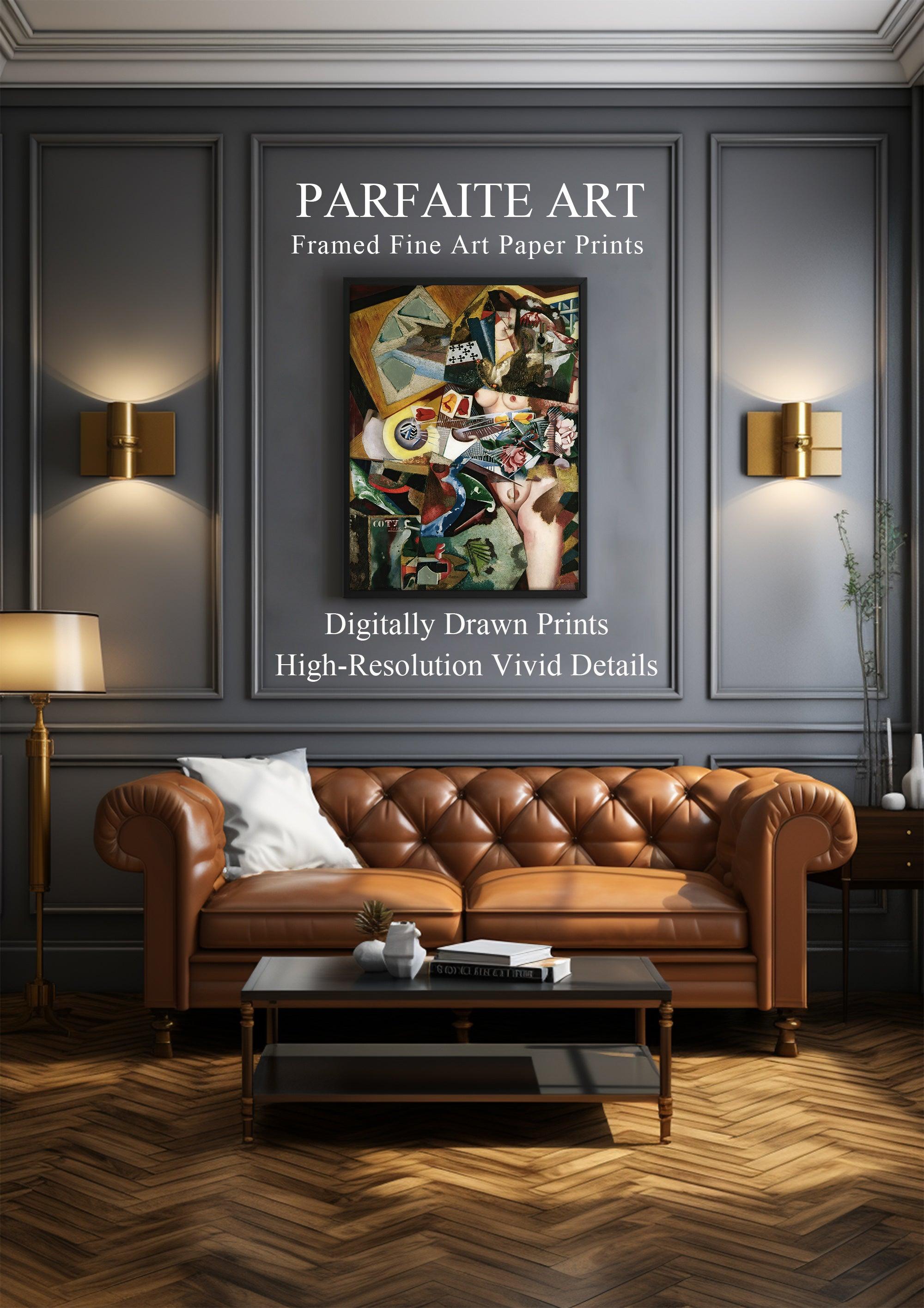 Cubism,Wall Art,Canvas Print,Framed,Home Decor CC 11 - ParfaiteArt