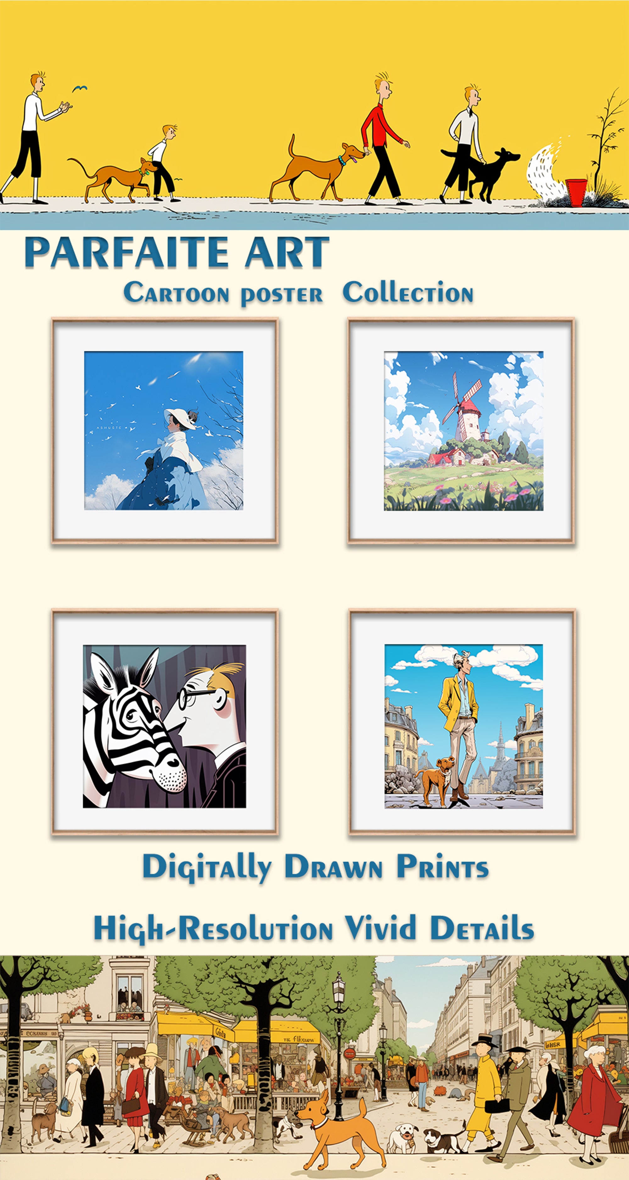 Cartoon Style Windmill Painting, Landscape | Wall Art Decor |Wall Art Print |Kids Wall Art，Comic Book Art，Art Deco Wall Gifts|Bedroom,kids' room|PRINTABLE Art |Digital Download
