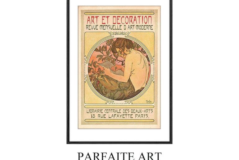 Framed fine art prints,Vintage Wall Art Print,Moody Wall Decor,Large art prints for walls,Mucha artwork,High-Quality Professional Giclee technique