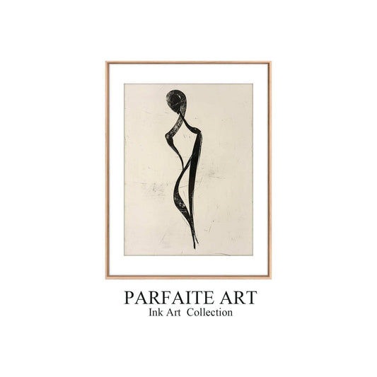 Abstract Ink Art,Framed Fine Art Prints,Minimalist Frame