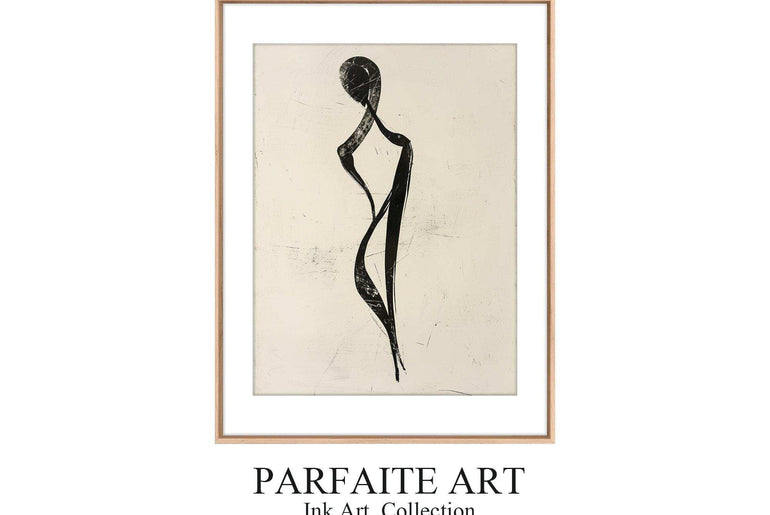 Abstract Ink Art,Framed Fine Art Prints,Minimalist Frame