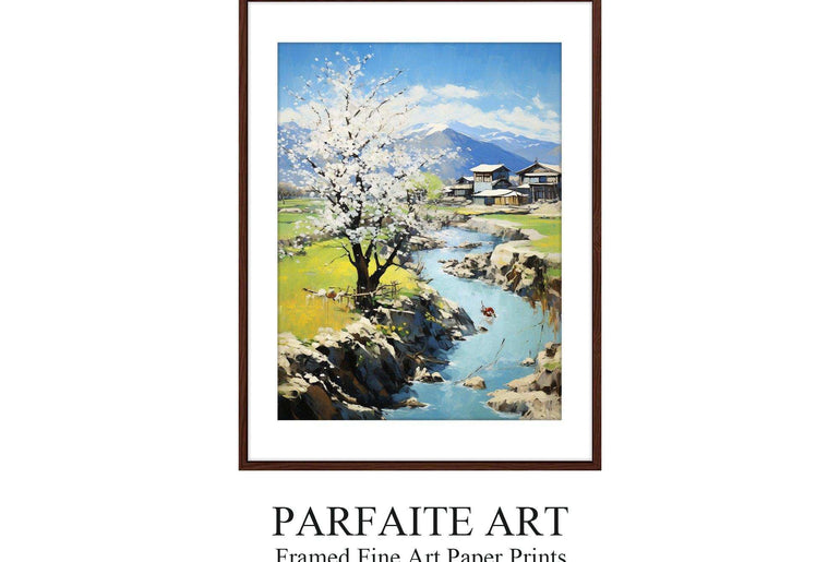 Landscape,Framed Fine Art Paper Prints,Living Room Decor,High-Quality professional Giclee technique #12