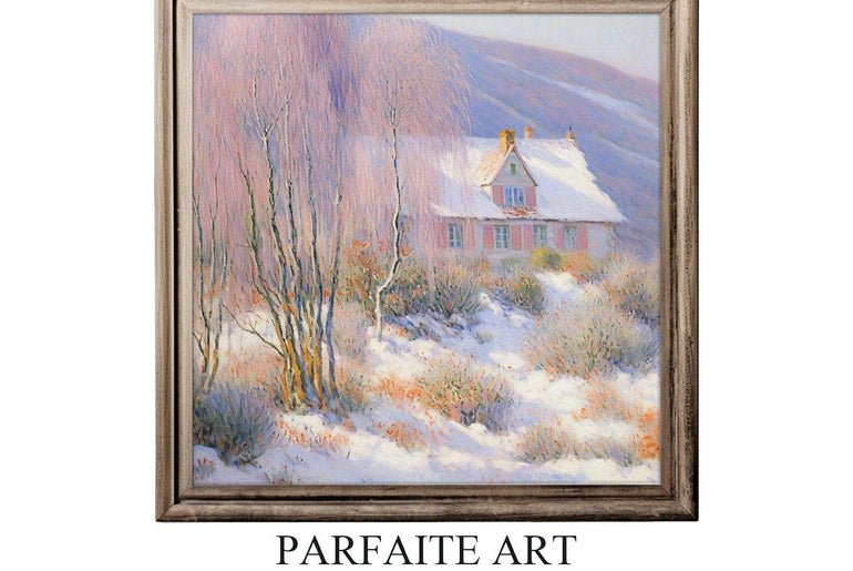 Enigmatic Landscape: Mounet-Inspired Impressionism - Printable Vintage Art Download