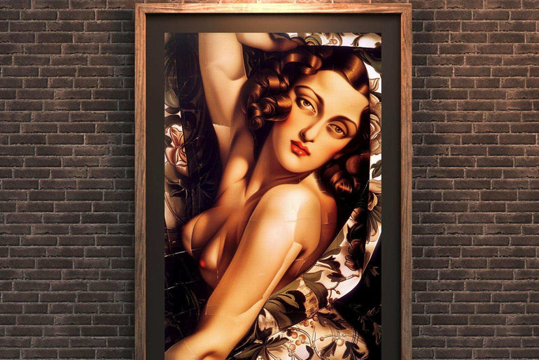 Art Deco,Woman Portrait, Framed Fine Art Paper Prints,Giclée technique #40