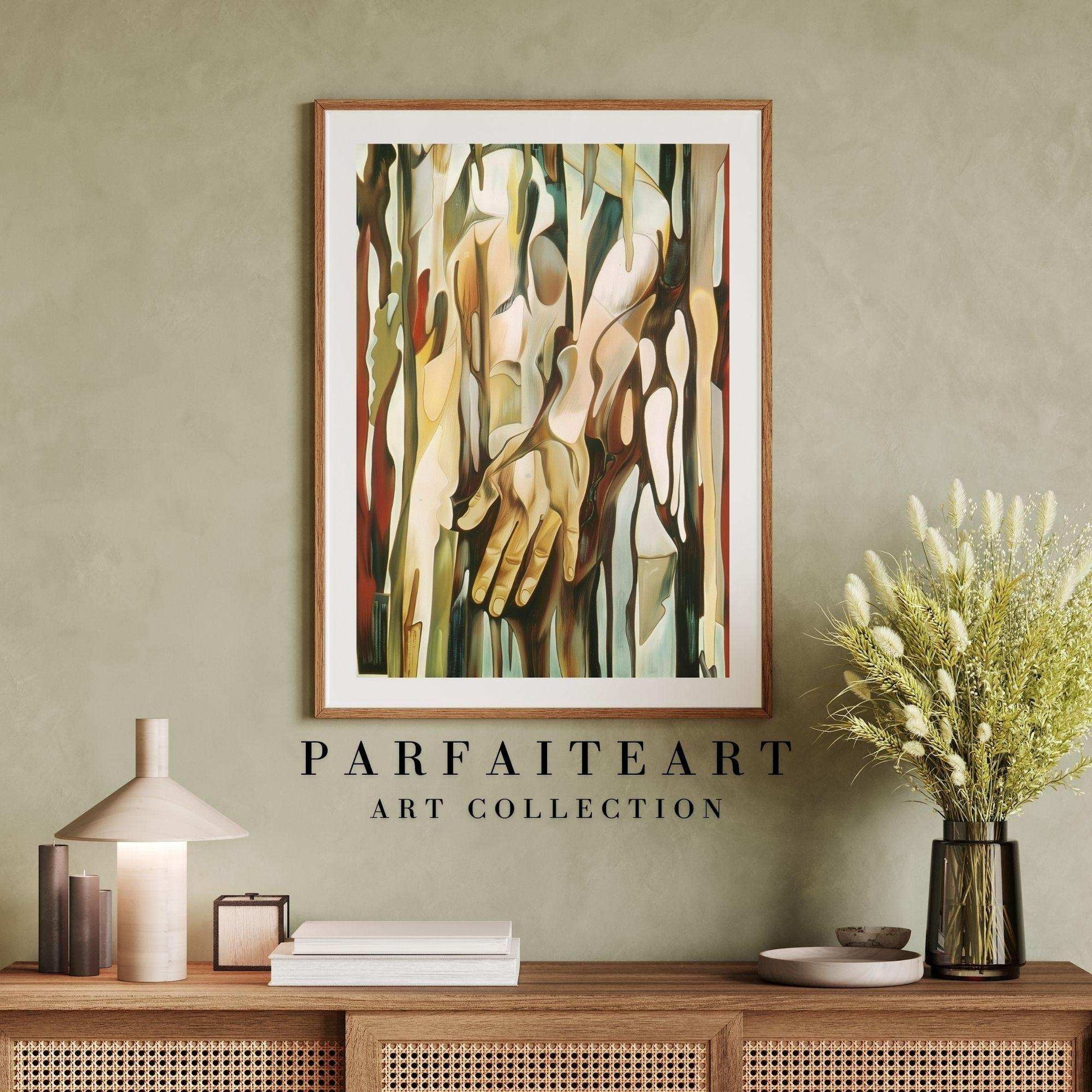 Art Deco ,Abstract Hands,Wall Art For Living Room, Giclée Prints #36