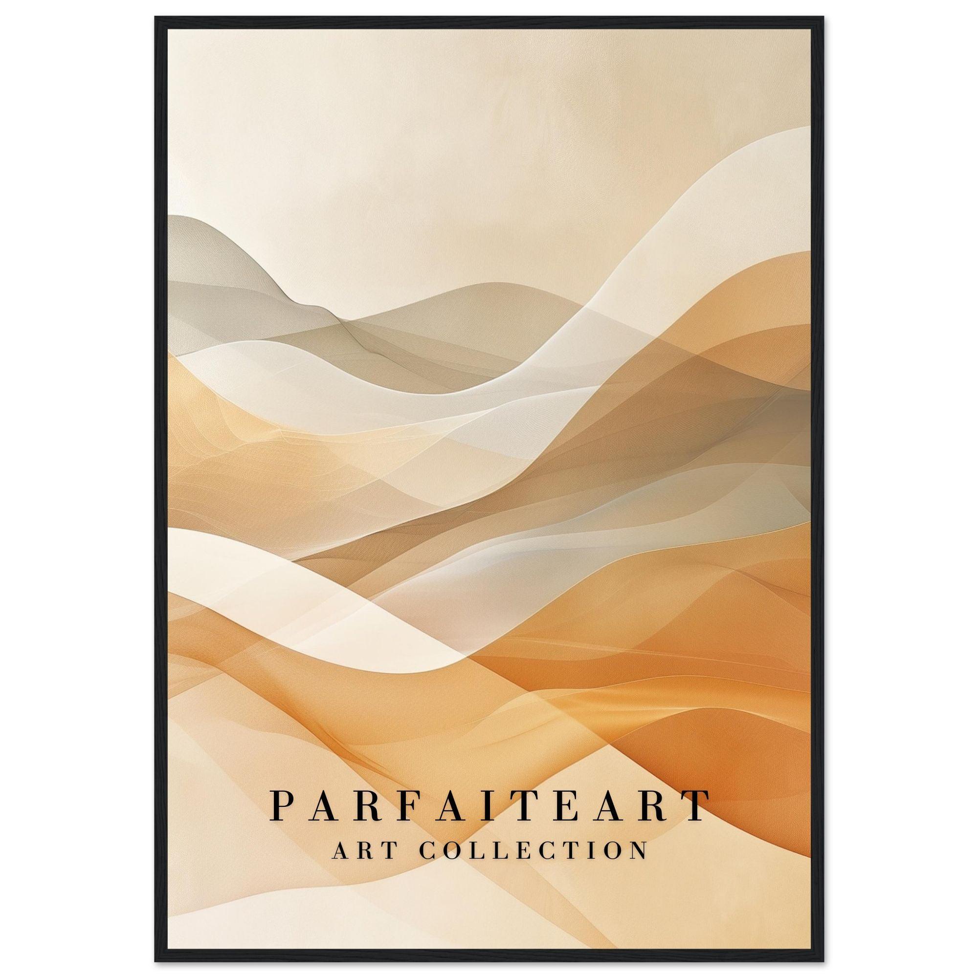 Abstract Painting,Classic Matte Paper Wooden Framed Poster, Nordic Cream Style AF 2 - ParfaiteArt
