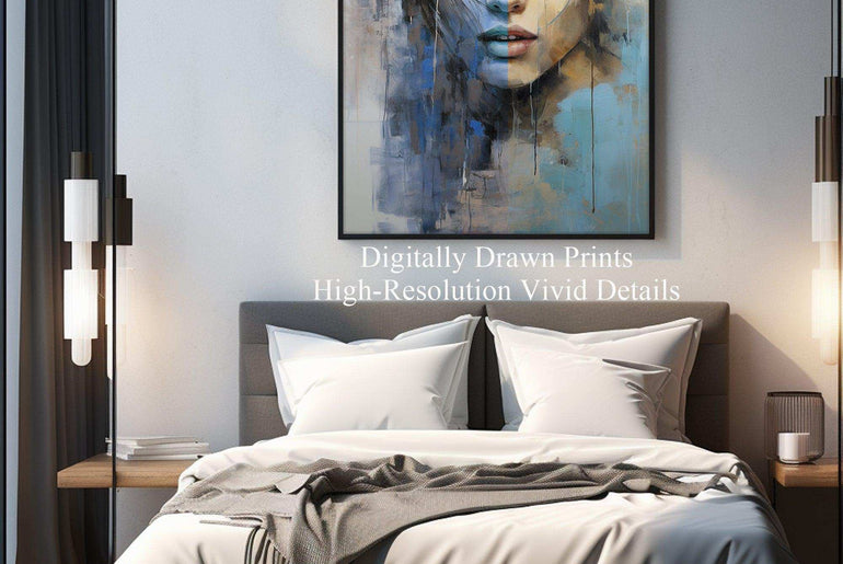 Contemporary Reflections: Elegant 'Portrait of a Lady' in Modern Canvas Artwork - Framed Canvas Prints for Sophisticated Interiors