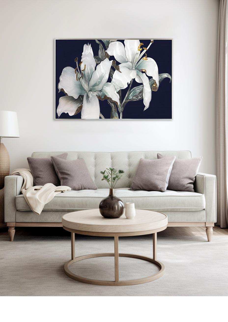 Enamel Art Decorative Painting,Handmade，Wall Art, Modern Style， Decorative painting Scandinavian floral enamel Dining room，Living room