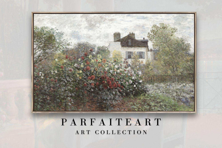 Monet's Artwork: Exquisite Impressionist Landscape Giclée Prints - Art Deco-Infused Vintage Canvas Print #76