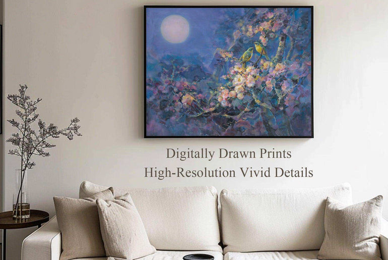 Wall Art, Landscapes Flora Birds,Giclée Printing,Framed Canvas Prints #121