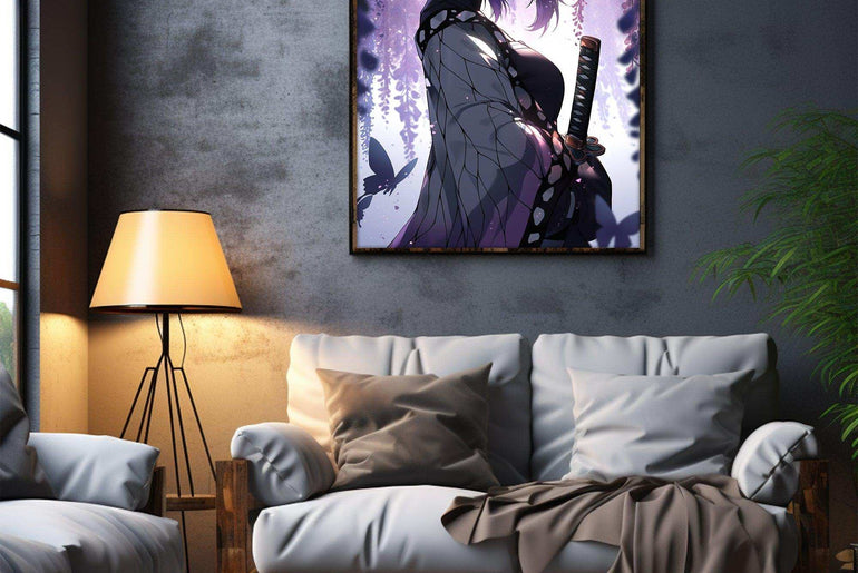 Anime Epic - Demon Slayer Character Concept - Dynamic Wall Art and Digital Wallpaper - Industrial Art Deco Gaming Room Decor