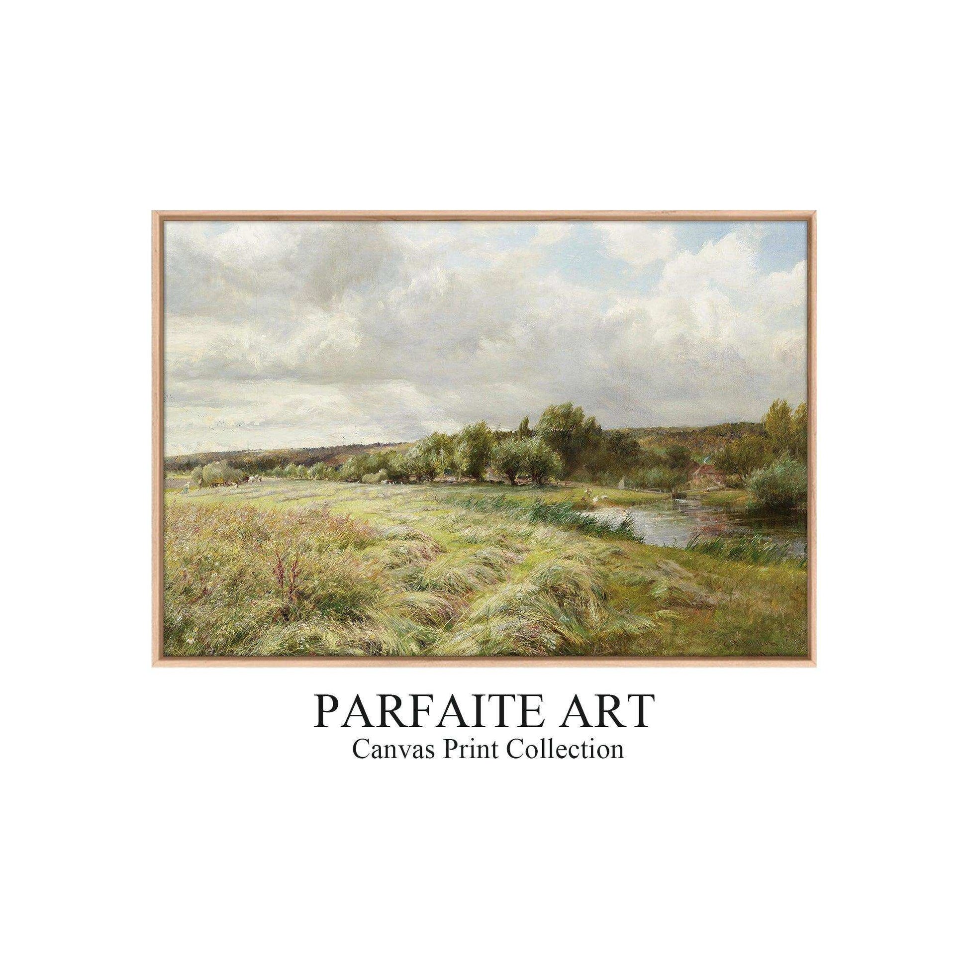 Vintage-Inspired Framed Giclée Landscape Prints #48 Oak