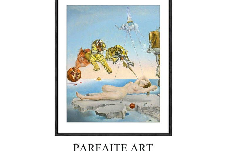 Salvador Dalí Artwork on Framed Fine Art Paper #P1 black Frame