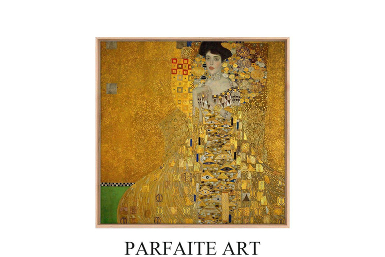 Portrait Art Nouveau, Klimt, Print Giclée Techniques #95 Oak