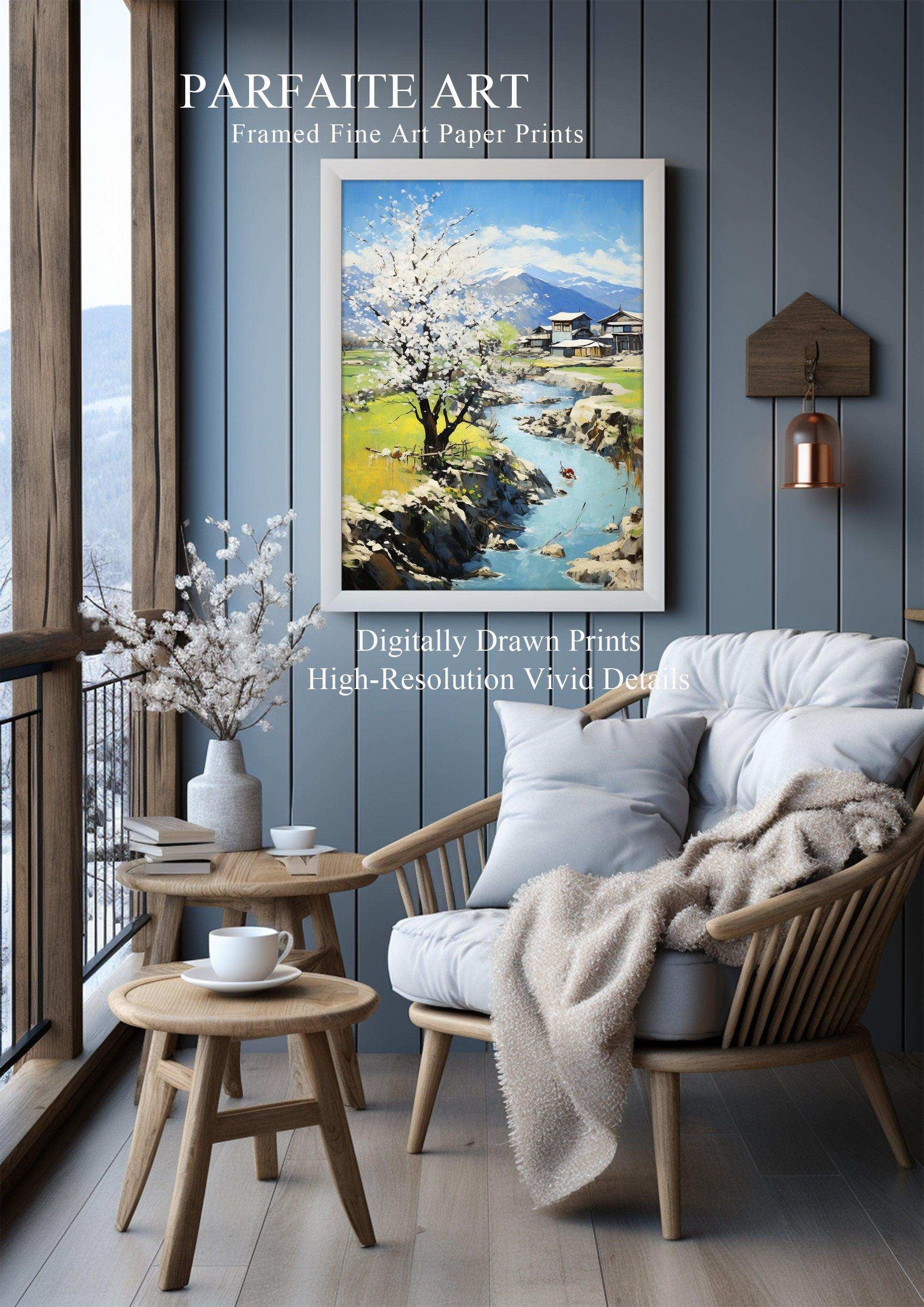 Landscape,Framed Fine Art Paper Prints,Living Room Decor,High-Quality professional Giclee technique #12