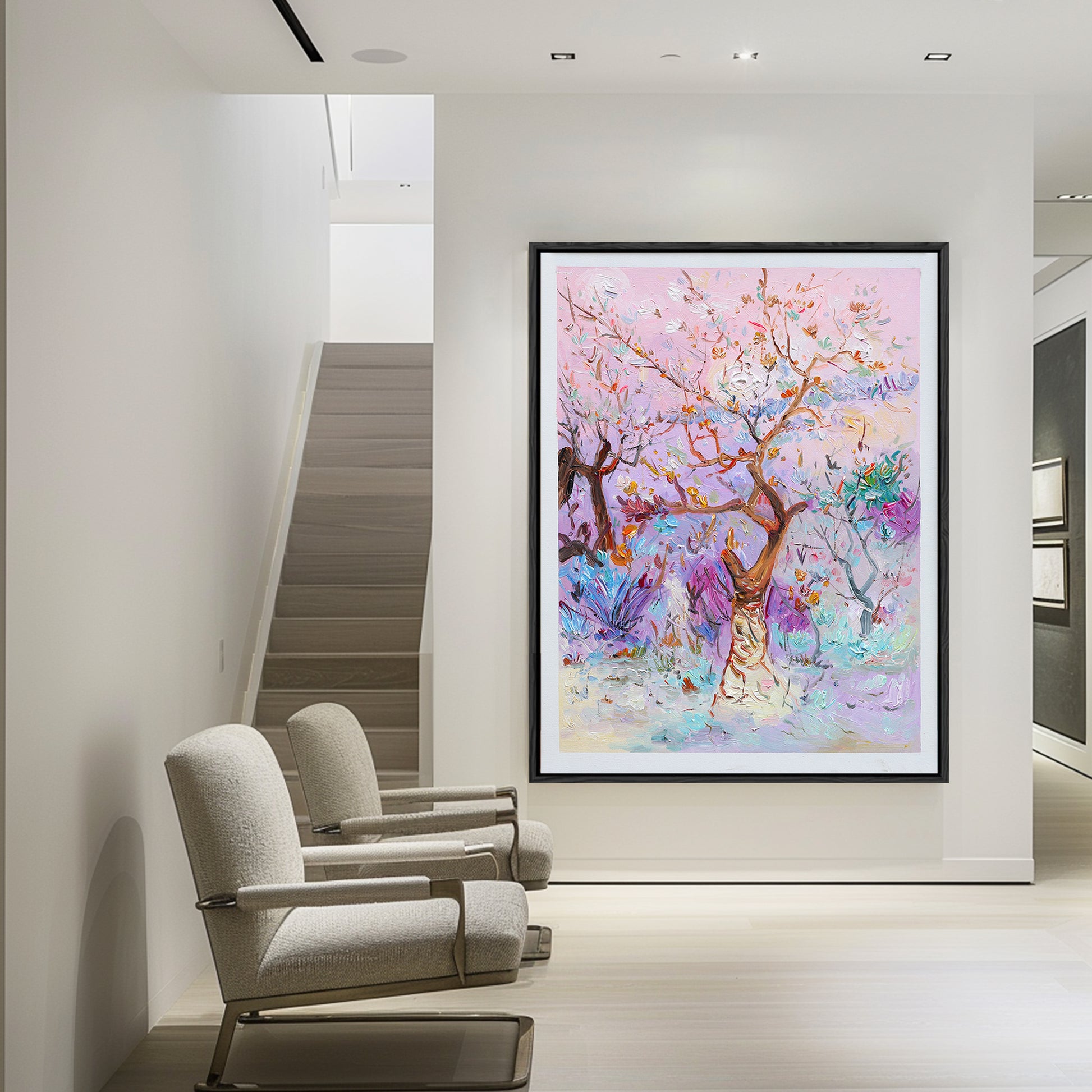 Blossoming Tree in Pastel Paradise