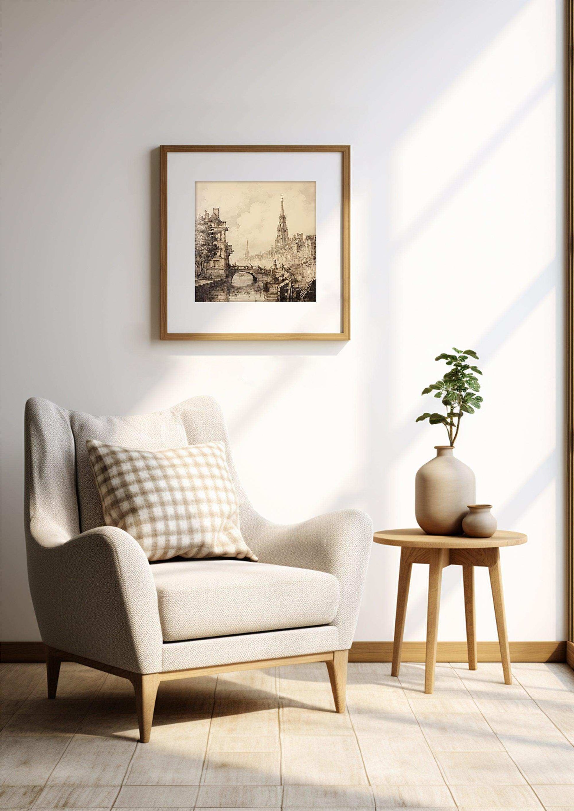 Classical Landscape | Vintage Wall Art | Sketch Etching Printing |Moody Wall Decor |Home Decor Aesthetics|Study Living Room Decoration Print|PRINTABLE Art |Digital Download