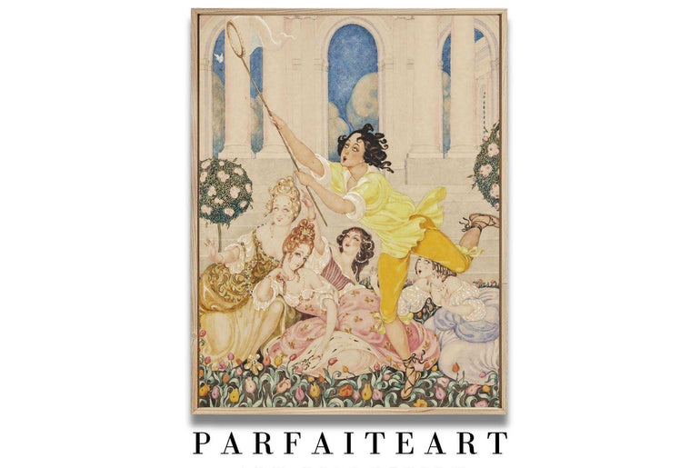 Decorative Wall Art Prints of Renaissance and Rococo Era Beauties on Printable Canvases using Giclée Printing Techniques #100