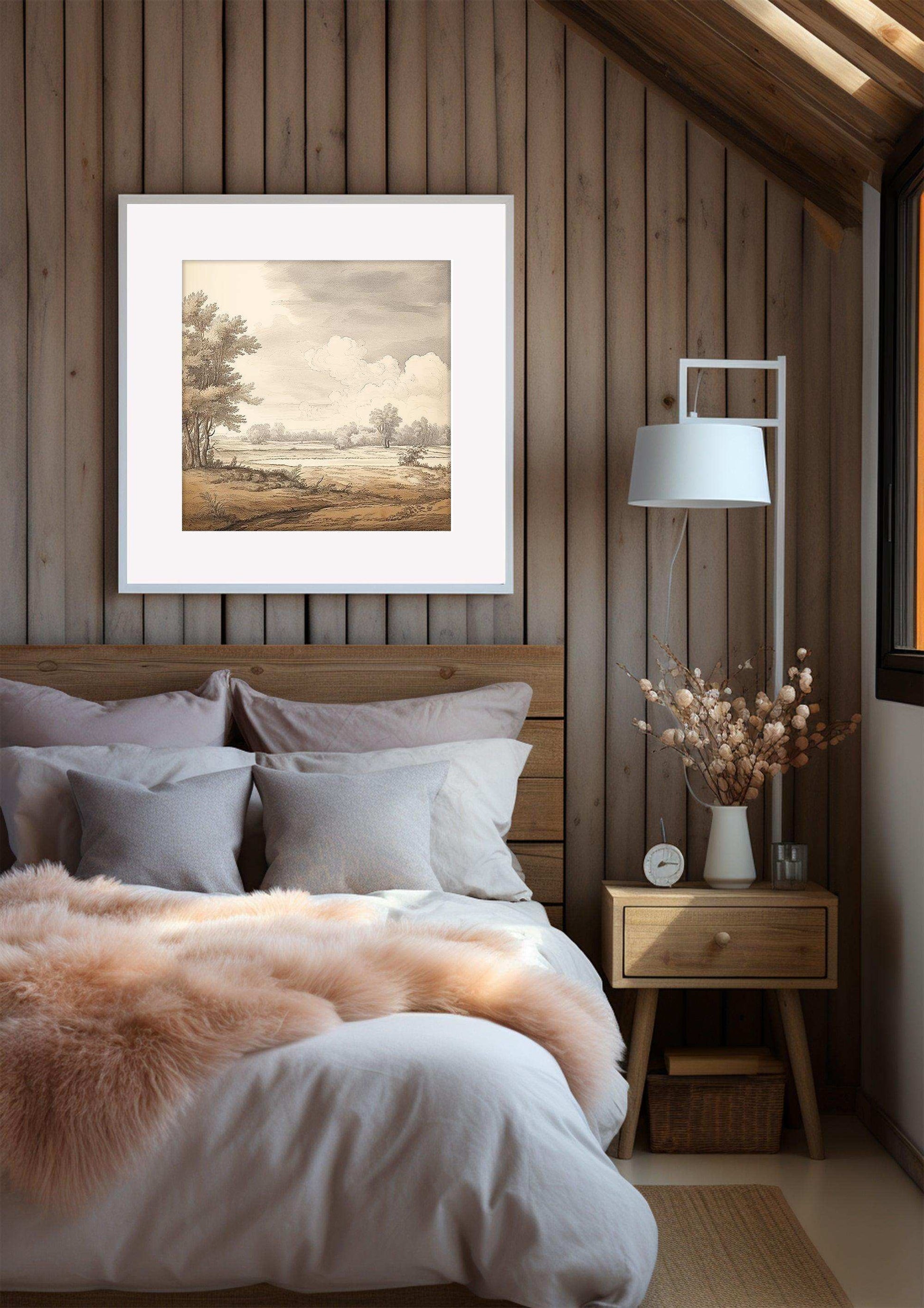 Classical Landscape | Vintage Wall Art | Sketch Etching Printing |Moody Wall Decor |Home Decor Aesthetics|Study Living Room Decoration Print|PRINTABLE Art |Digital Download