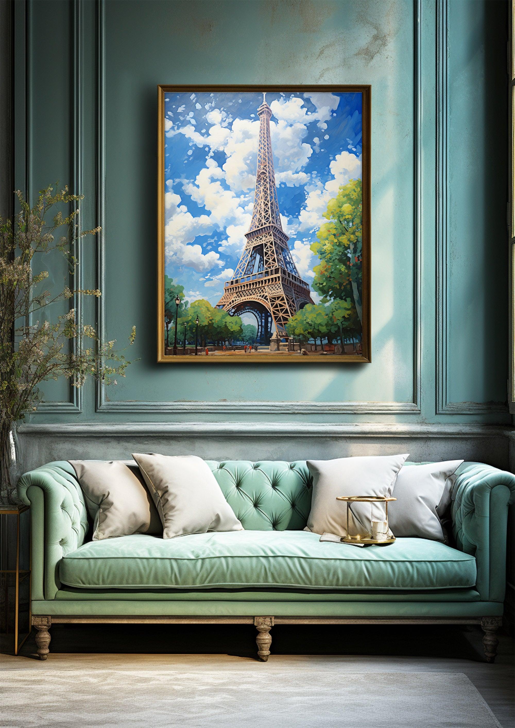 Eiffel Tower,Framed Fine Art Paper Prints，Wall art Prints for Your Home and Office Décor Needs，Vintage Wall Art Print ，Moody Wall Decor，Nature Prints Wall Art， Home Art Decor，High-Quality professional Giclee technique #13