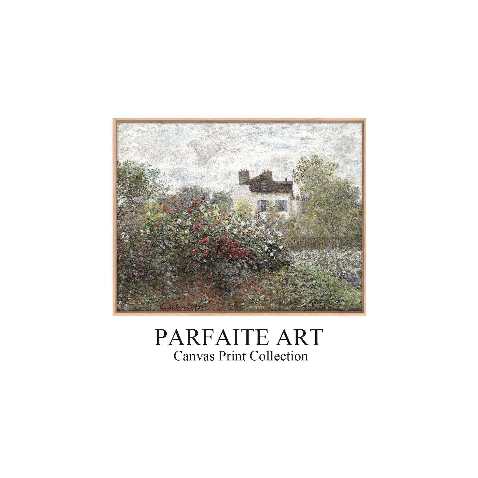 Monet's Artwork: Exquisite Impressionist Landscape Giclée Prints - Art Deco-Infused Vintage Canvas Print #76 Oak