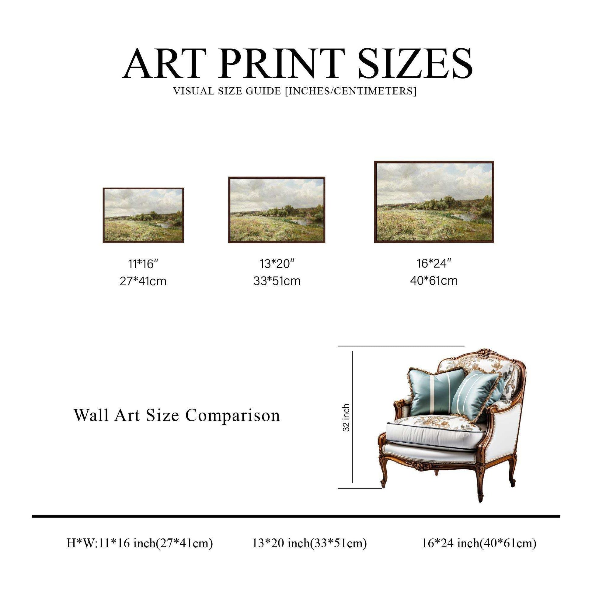 Vintage-Inspired Framed Giclée Landscape Prints #48