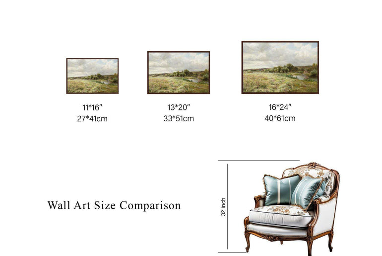 Vintage-Inspired Framed Giclée Landscape Prints #48