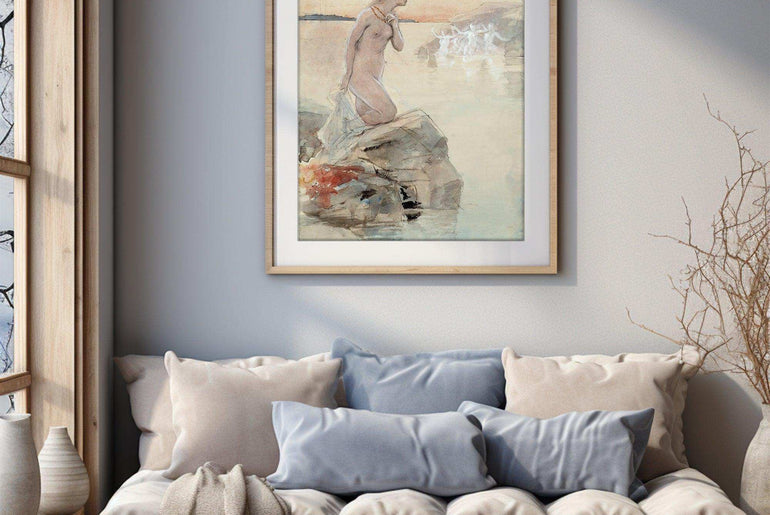 Symbolism,Watercolor,Wall Art,Framed Fine Art Paper SF 1 - ParfaiteArt