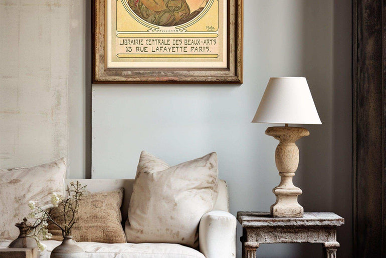 Framed fine art prints,Vintage Wall Art Print,Moody Wall Decor,Large art prints for walls,Mucha artwork,High-Quality Professional Giclee technique