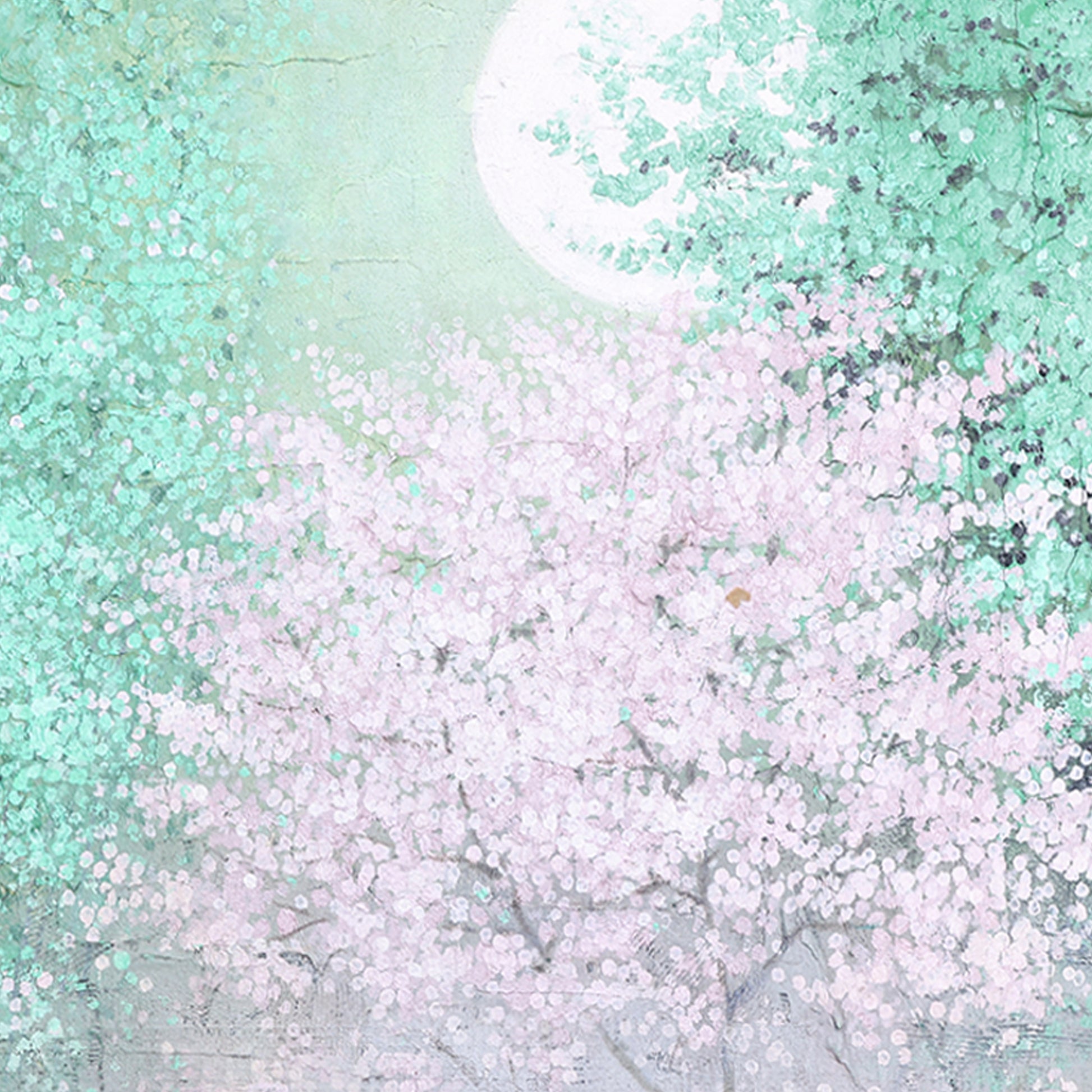 Moonlit Blossoms in Verdant Woods