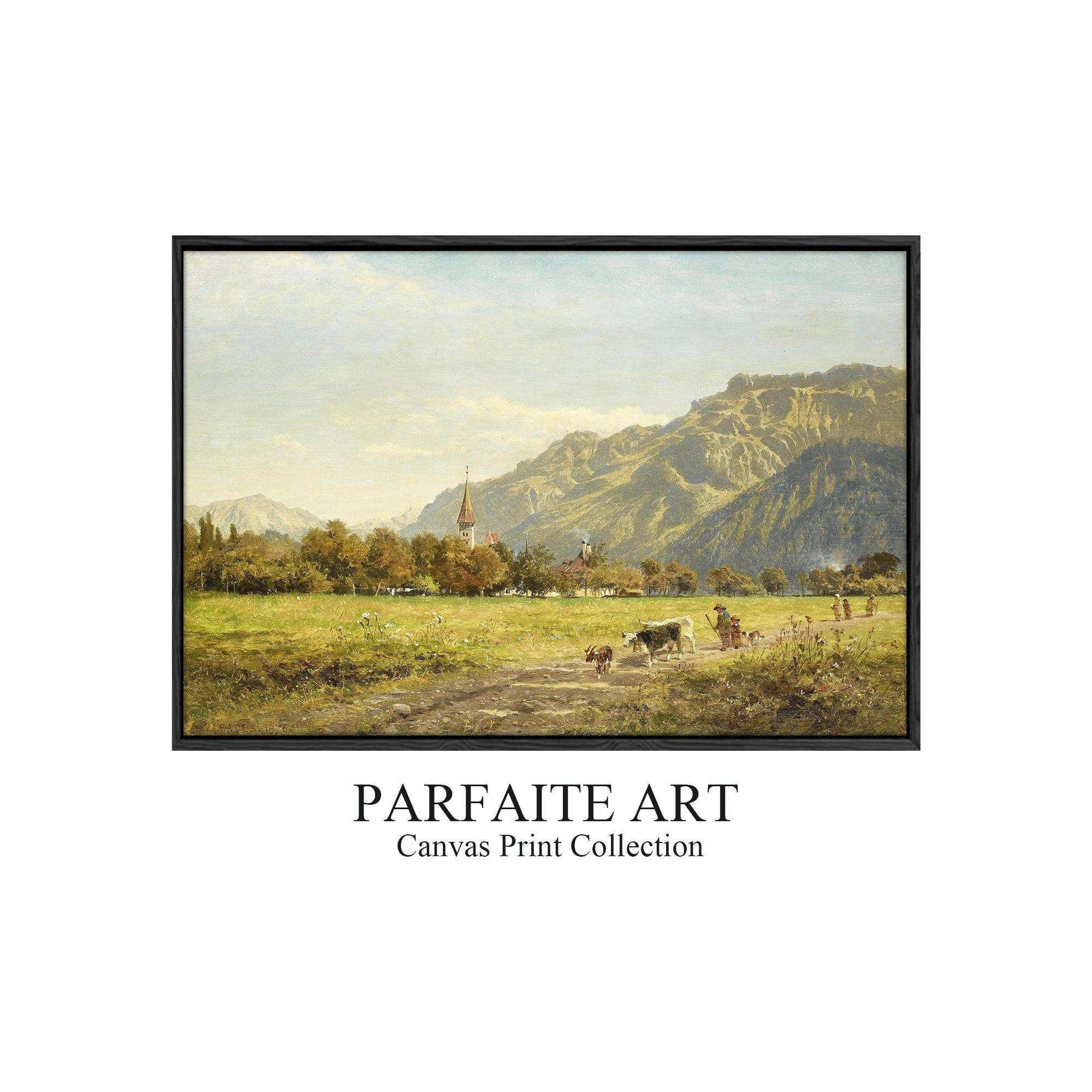 Classical Framed Giclée Prints of Landscapes,Wall Art #50 Black