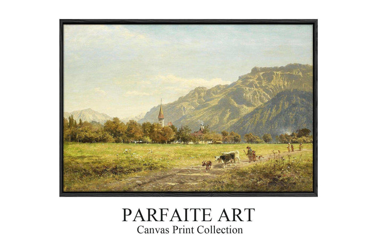 Classical Framed Giclée Prints of Landscapes,Wall Art #50 Black