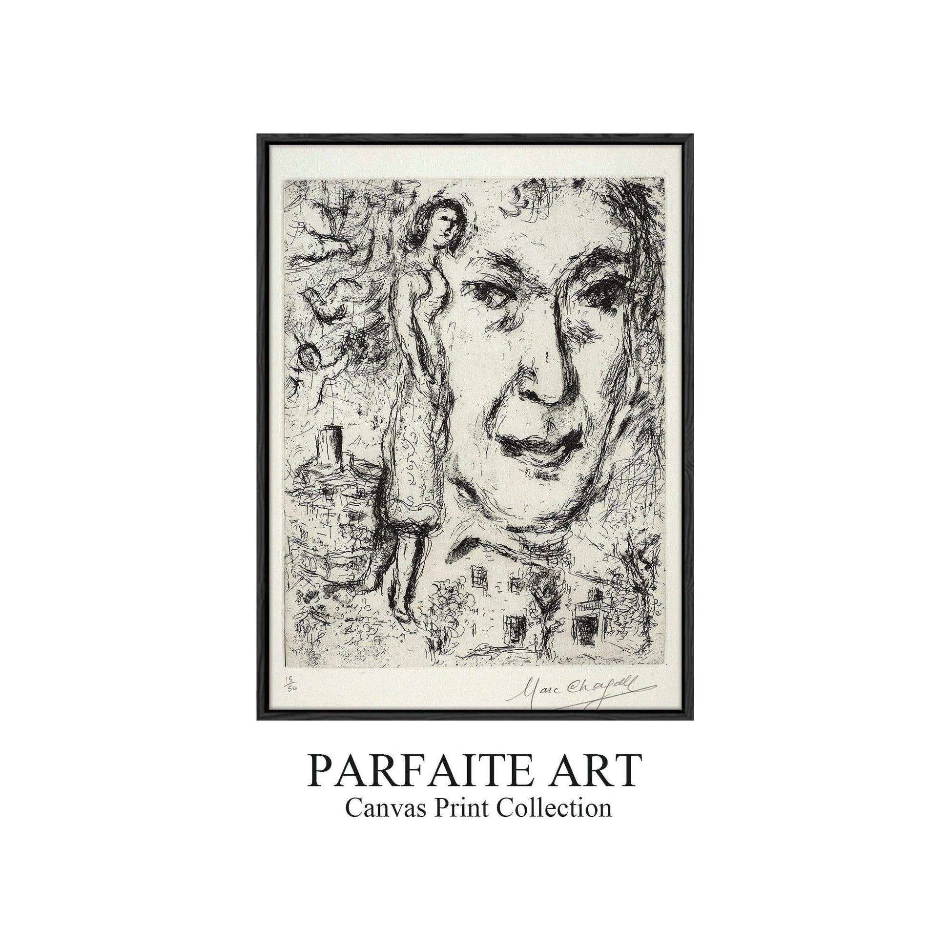 Primitivism,Sketch,Wall Art,Fine Art Paper Print PF 1 - ParfaiteArt