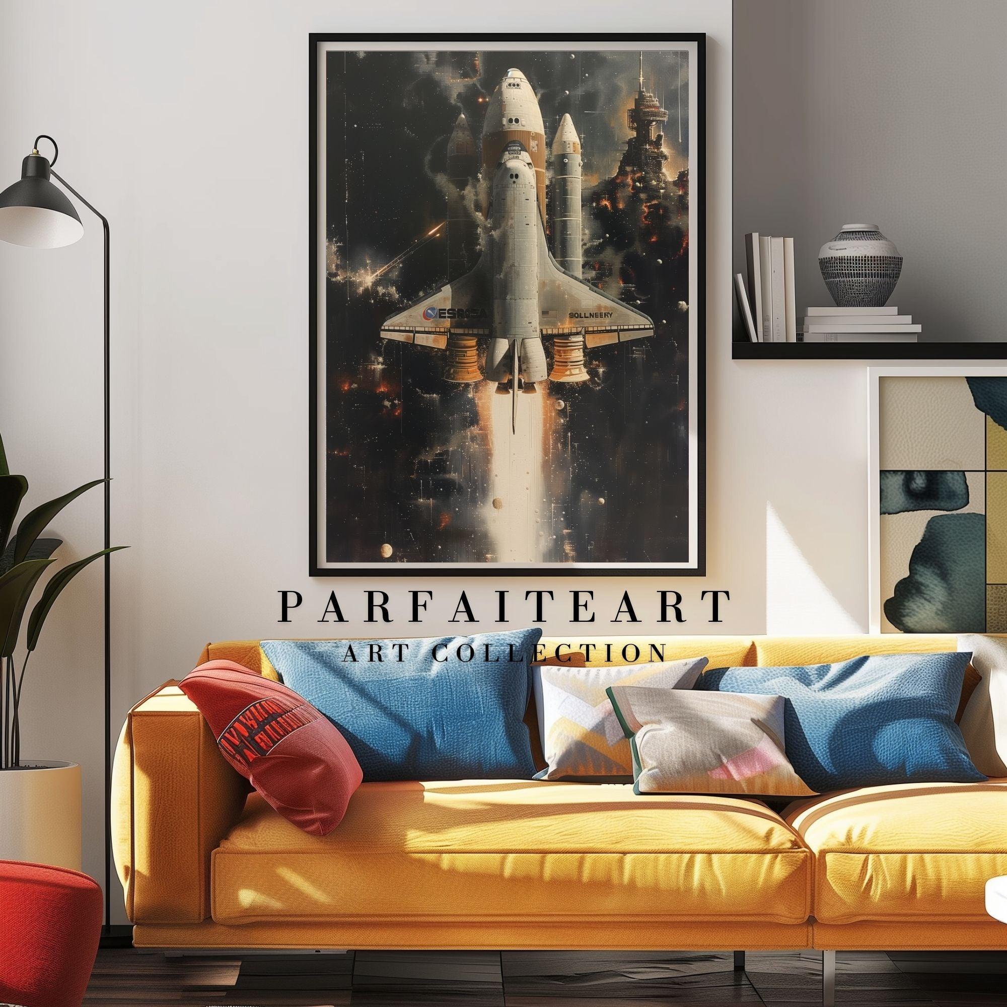 Abstract Space Ship,Home Decor,Wall Art Prints,Digital Download Files P13