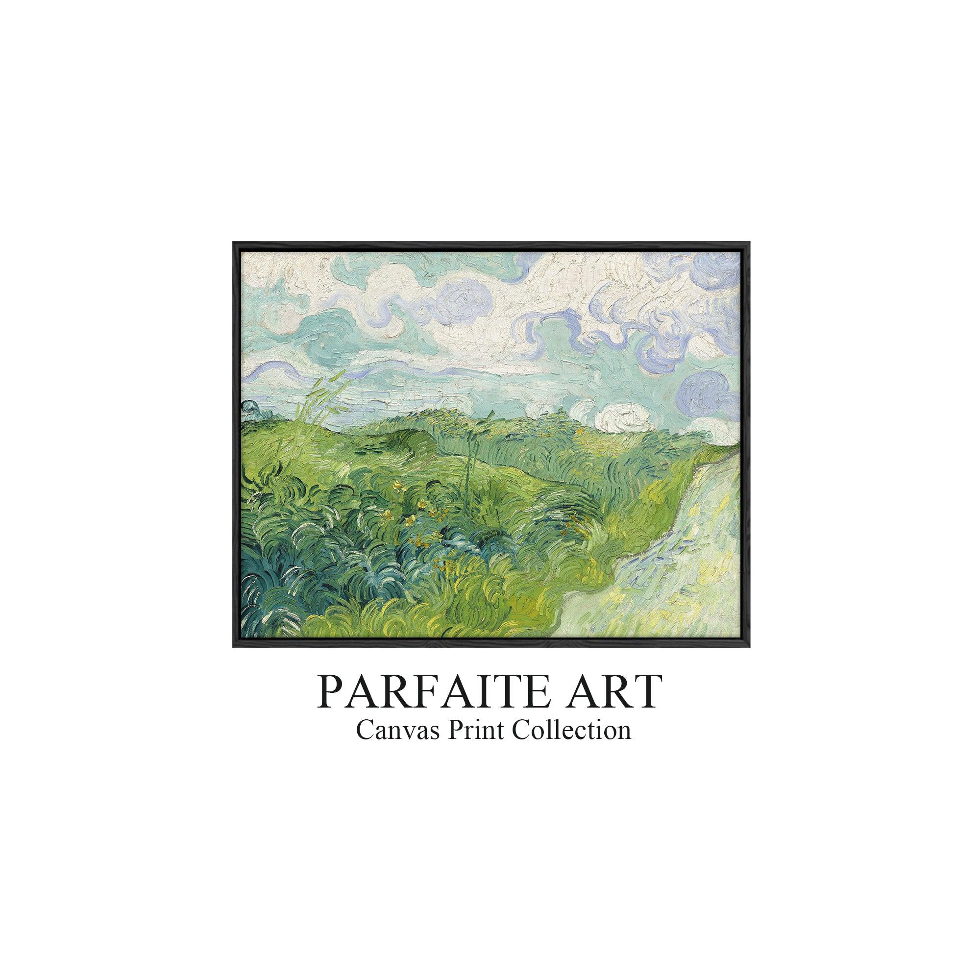 Van Gogh's Artwork: Giclée Prints Landscape - Impressionism oil painting and Art Deco Canvases #68 Black
