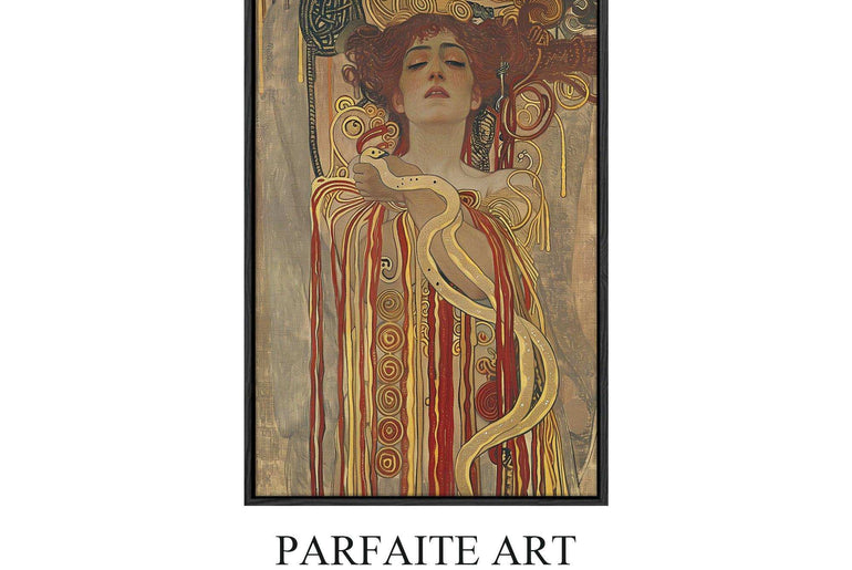 Inspired Giclée Vintage Wall Art,Art Nouveau Portraits,Canvas Prints #89 Black