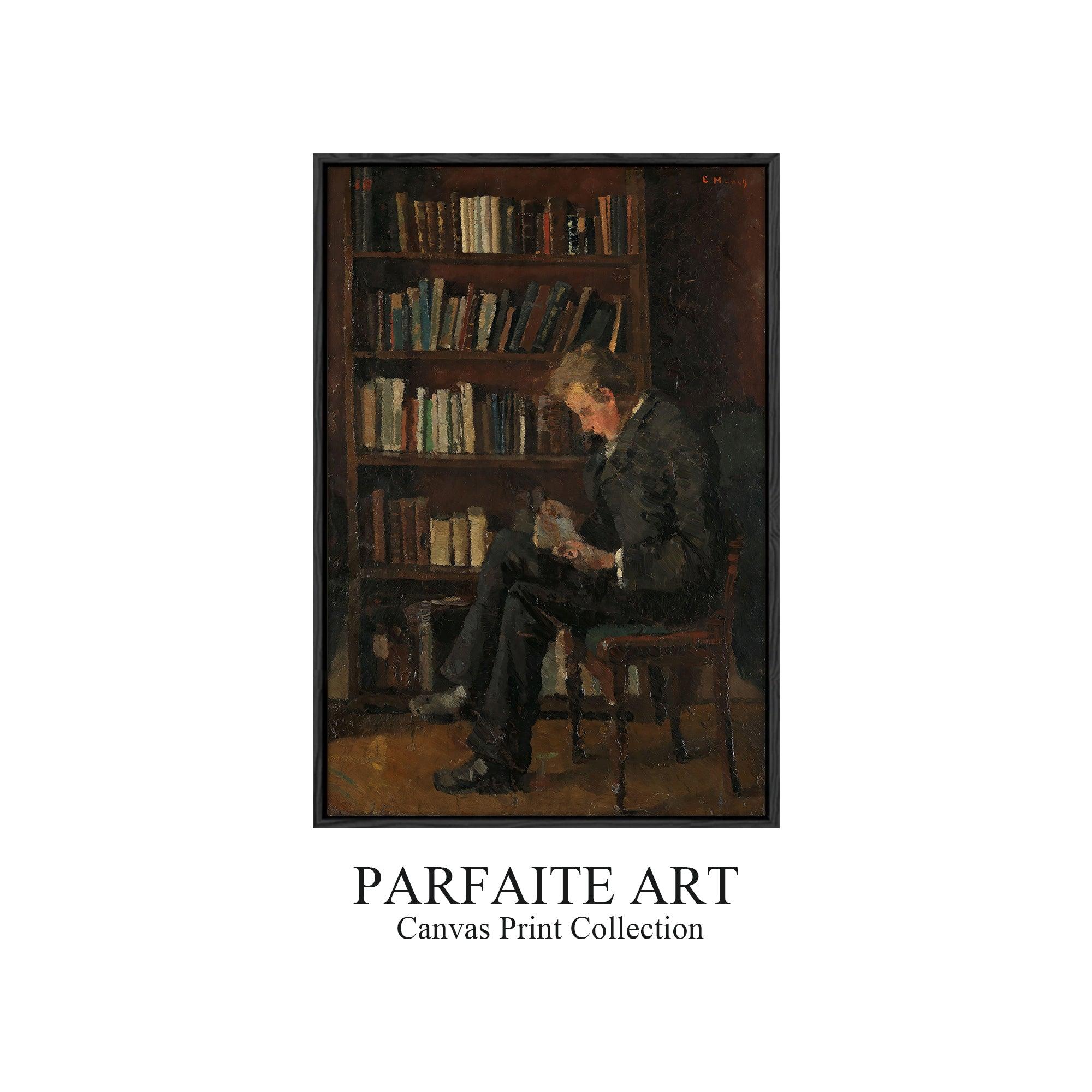 Expressionism Oil Paintings on Printable Canvas - Portrait of a Man Reading - Vintage Wall Art Prints-Giclée Art Deco Prints #85