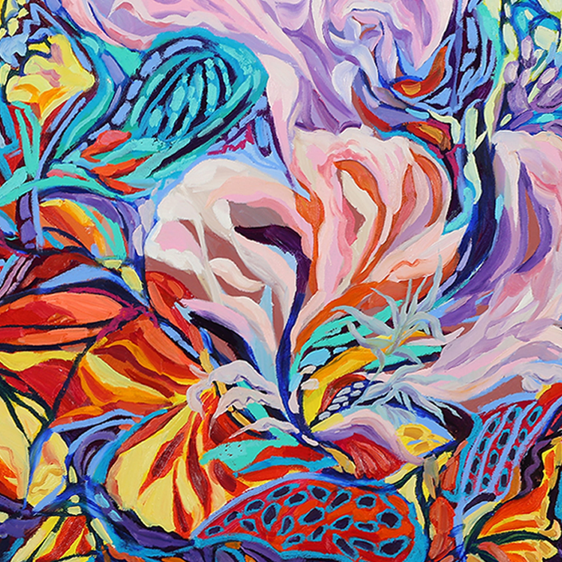 Floral Fantasy in Kaleidoscopic Colors