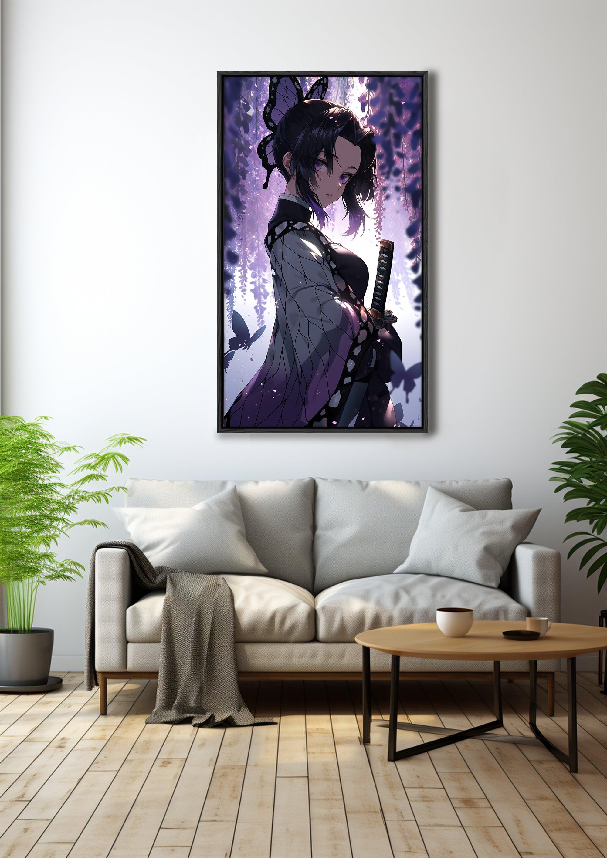 Anime Epic - Demon Slayer Character Concept - Dynamic Wall Art and Digital Wallpaper - Industrial Art Deco Gaming Room Decor
