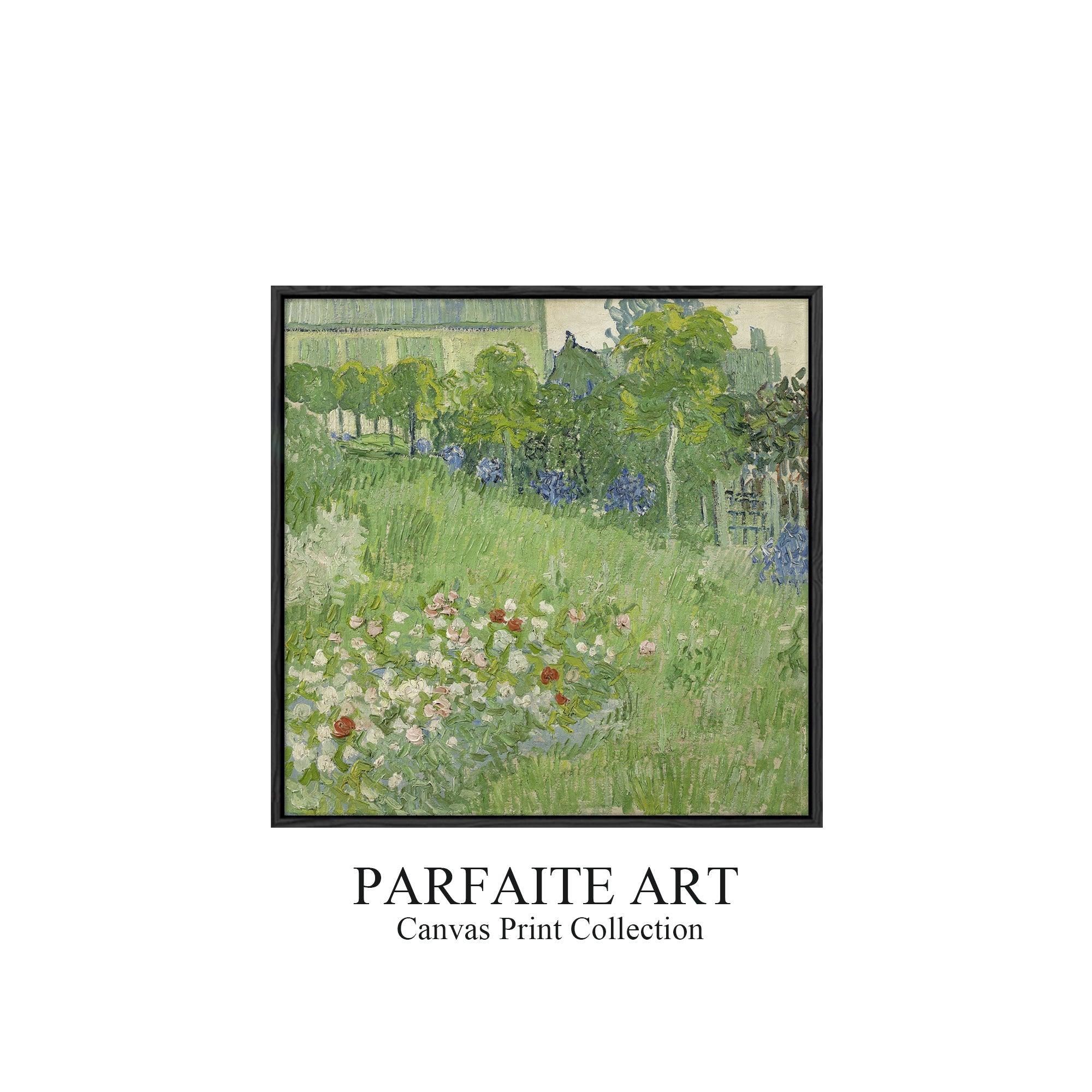 Van Gogh's Vision: Stunning Impressionist Landscape Giclée Prints - Vintage Art Deco Canvas Print #63 Black