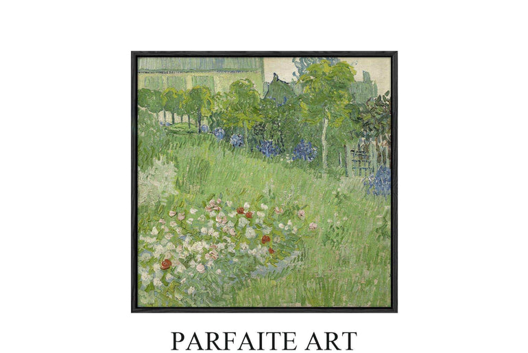 Van Gogh's Vision: Stunning Impressionist Landscape Giclée Prints - Vintage Art Deco Canvas Print #63 Black