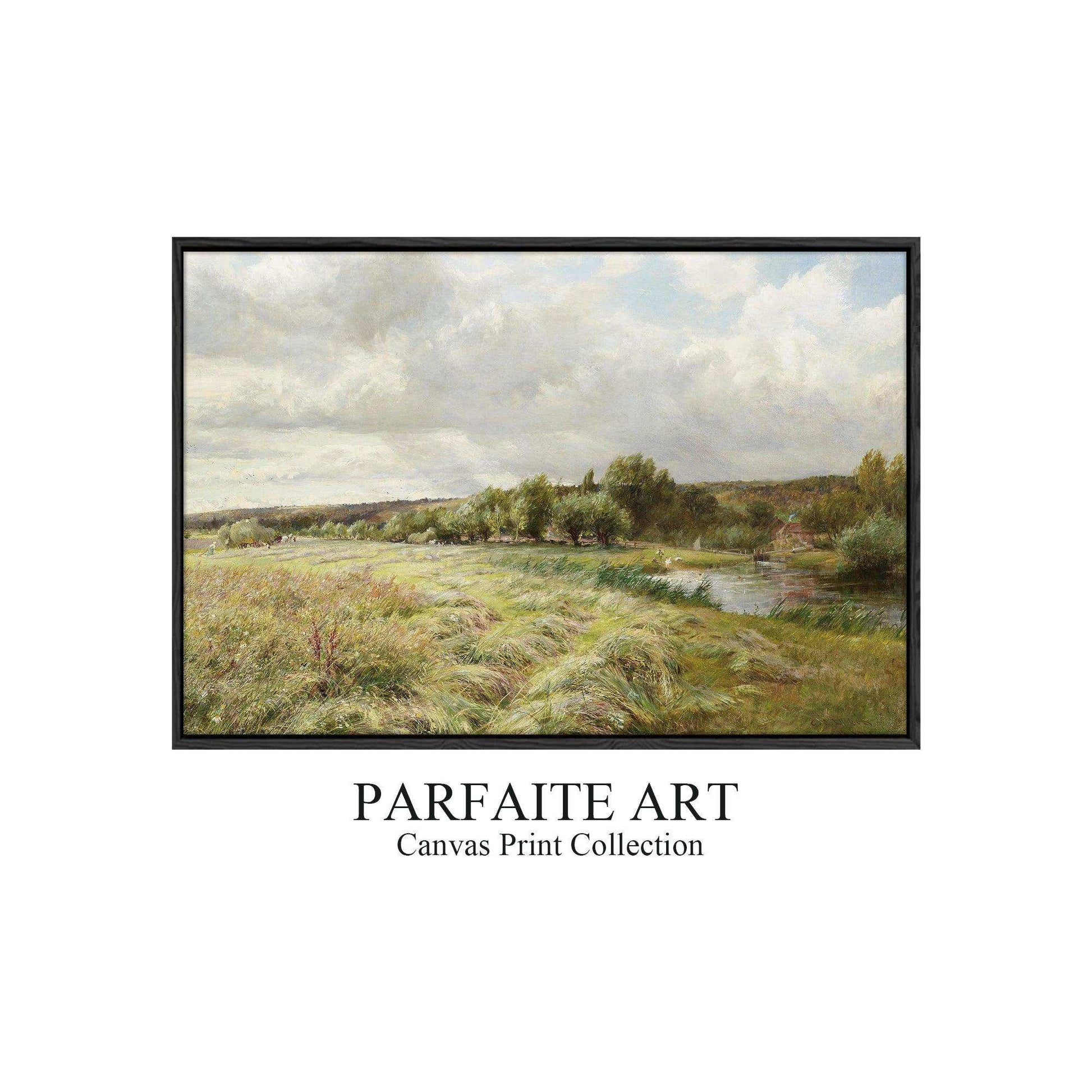 Vintage-Inspired Framed Giclée Landscape Prints #48 Black