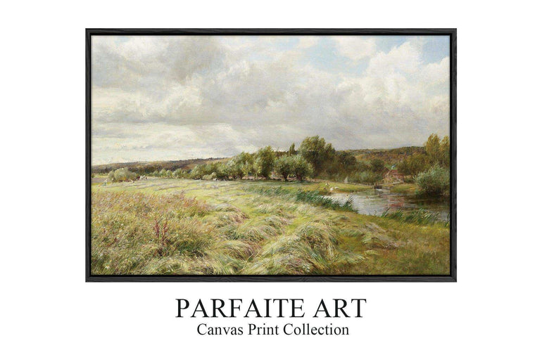 Vintage-Inspired Framed Giclée Landscape Prints #48 Black