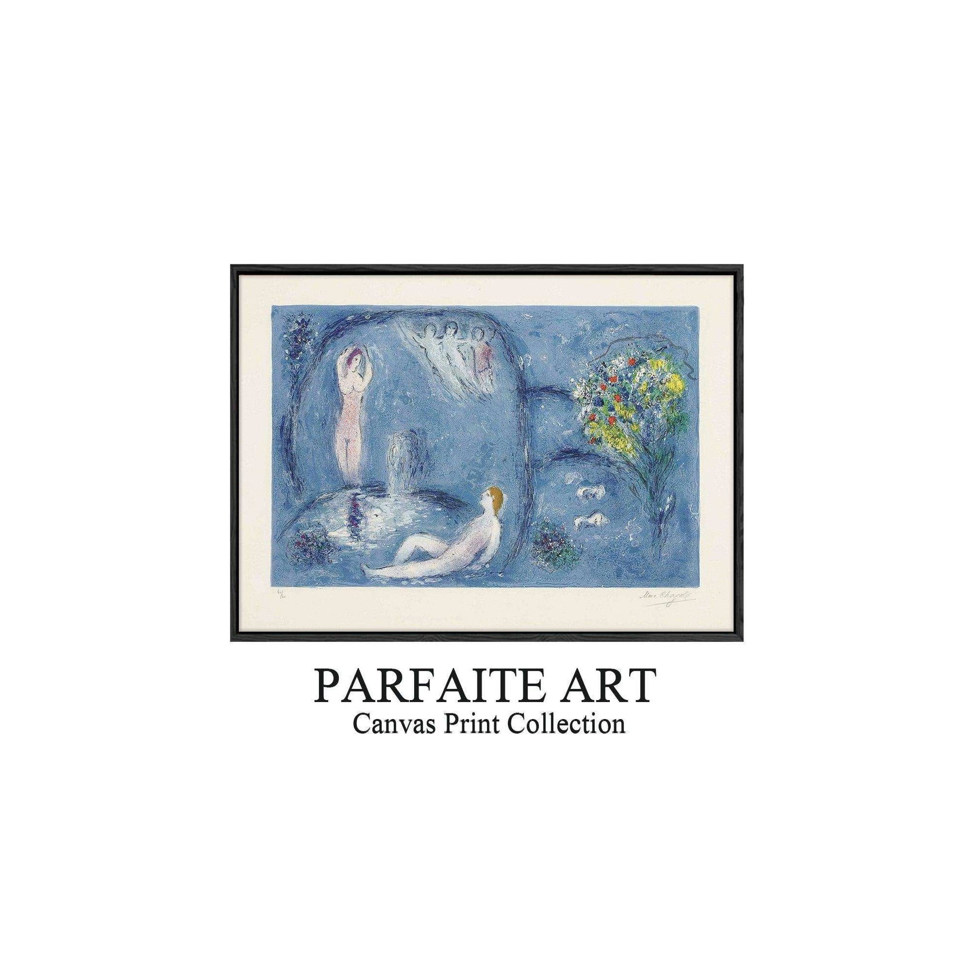 Primitivism,Watercolor,Wall Art,Fine Art Paper Print PF 7 - ParfaiteArt